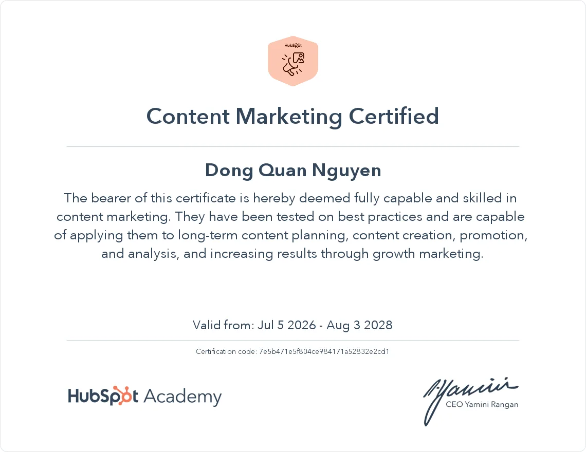 Content Marketing Certified