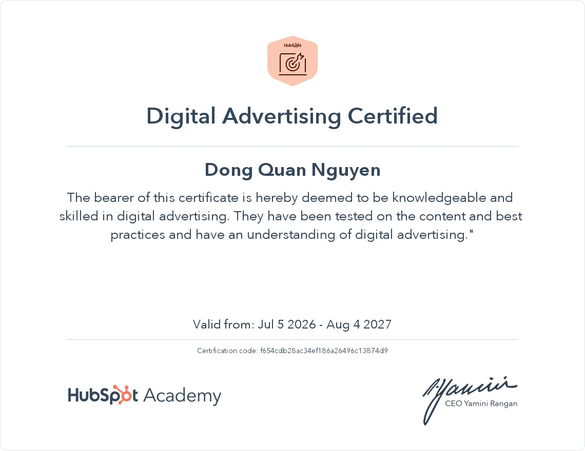 Digital Advertising Certified